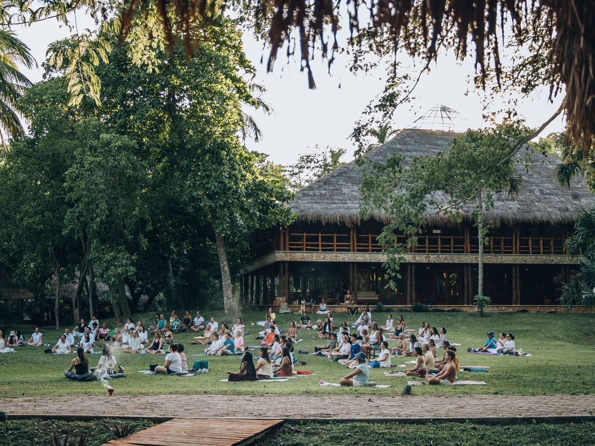 Vista del jardín donde se hizo el encuentro